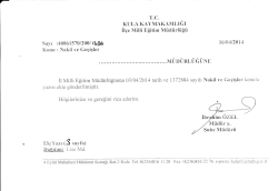 Nakil ve Ge&ccedil;işler - Kula İl&ccedil;e Milli Eğitim M&uuml;d&uuml;rl&uuml;ğ&uuml;