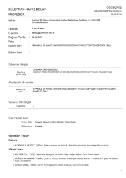 Detaylı &ouml;zge&ccedil;miş i&ccedil;in tıklayınız - İstanbul 29 Mayıs &Uuml;niversitesi