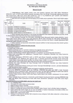 2014-2015 kantin ihale ilanı