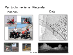 Donanım Veri toplama- Yersel Y&ouml;ntemler
