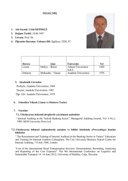 Prof.Dr.Celal KEPEK&Ccedil;İ - Beykent &Uuml;niversitesi