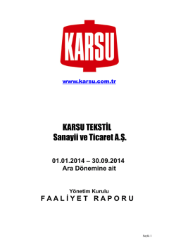 2014 / 3.D&ouml;nem Faaliyet Raporu