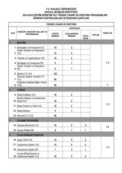 tc kocaeli &uuml;niversitesi sosyal bilimler enstit&uuml;s&uuml; 2014