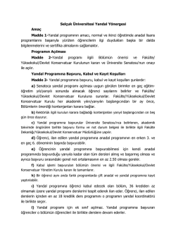 Yeni Yandal Y&ouml;nergesi - Sel&ccedil;uk &Uuml;niversitesi