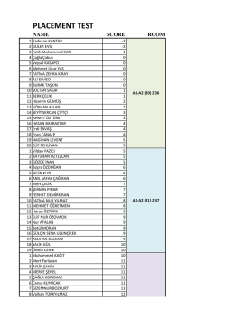 EK YERLEŞTİRME SEVİYE TESPİT SONU&Ccedil;LARI [pdf]