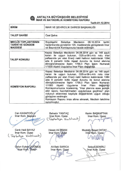 G&uuml;ndemin 38.Maddesi - Antalya Belediyesi