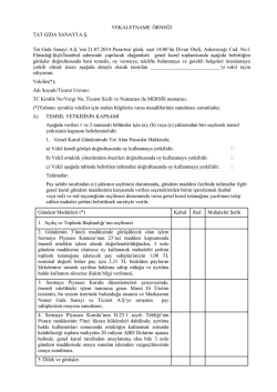 Vekaleten Oy Kullanma Formu