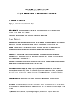 BTY Dersi Donanımlar ve Yazılımlar Konusu