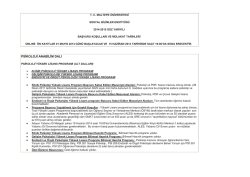 psikoloji anabilim dalı - Sosyal Bilimler Enstit&uuml;s&uuml;