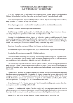 Genel Kurul Tutanak - Petrol M&uuml;hendisleri Odası