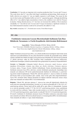 PC&ndash;116 Fenilalanin Amonyum Liyazın Biyoteknolojik Kullanımı İ&ccedil;in