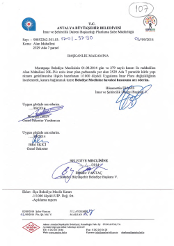 G&uuml;ndemin 107.Maddesi - Antalya Belediyesi