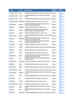 Adı Soyadı Gideceği Okul Gideceği Yabancı Dil Nakil Durumu