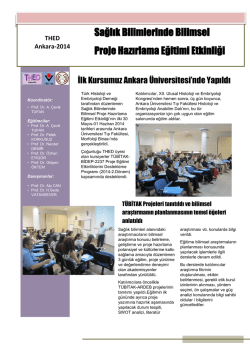Sağlık Bilimlerinde Bilimsel Proje Hazırlama Eğitimi Etkinliği