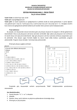 SİSTEM PROGRAMLAMA 1. PROJE &Ouml;DEVİ
