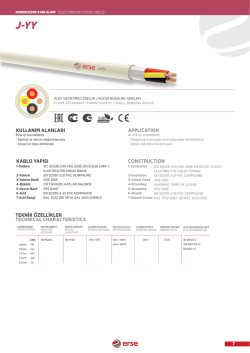 kablo yapısı teknik &ouml;zellikler technıcal characterıstıcs