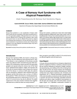 A Case of Ramsay Hunt Syndrome with Atypical
