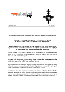 yooistanbul Bodrum Golf Turnuvası Basın Bülteni, 31.08.2014