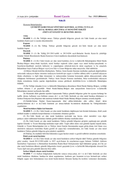&Ccedil;evrenin Korunması Y&ouml;n&uuml;nden Kontrol Altında