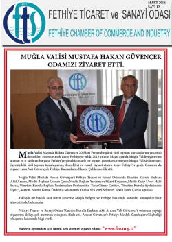 Sayı- 12 - Fethiye Ticaret ve Sanayi Odası