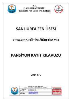 pansiyona kayıt - Milli Eğitim Bakanlığı