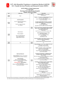 Program - Hacettepe &Uuml;niversitesi
