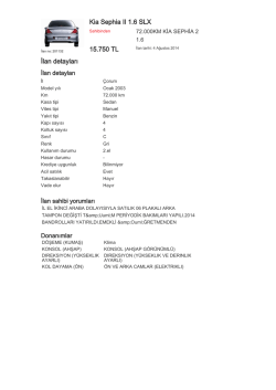 Kia Sephia II 1.6 SLX 15.750 TL İlan detayları