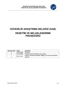 denetim ve belgelendirme prosed&uuml;r&uuml;
