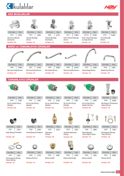 ARA MUSLUKLAR BORU ve TAMAMLAYICI ÜRÜNLER