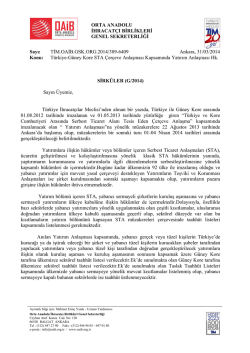 ORTA ANADOLU ĠHRACAT&Ccedil;I BĠRLĠKLERĠ GENEL