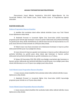 AKSARAY &Uuml;NİVERSİTESİ REKT&Ouml;RL&Uuml;Ğ&Uuml;NDEN &Uuml;niversitemiz