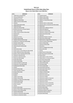 THY A.O. Yetiştirilmek &Uuml;zere II.Pilot Aday Adayı İlanı