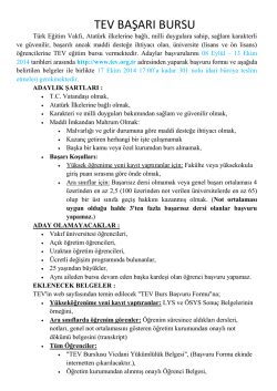 tev başarı bursu