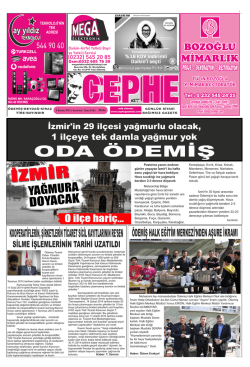 8.11.2014 Tarihli Cephe Gazetesi