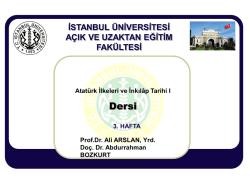 Prof.Dr. Ali ARSLAN, Yrd. Doç. Dr. Abdurrahman BOZKURT Atatürk