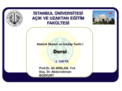 Prof.Dr. Ali ARSLAN, Yrd. Do&ccedil;. Dr. Abdurrahman BOZKURT Atat&uuml;rk