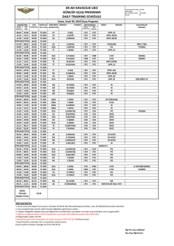 ER-AH HAVACILIK UEO G&Uuml;NL&Uuml;K U&Ccedil;UŞ - Er