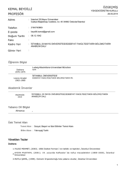 Detaylı &ouml;zge&ccedil;miş i&ccedil;in tıklayınız - İstanbul 29 Mayıs &Uuml;niversitesi