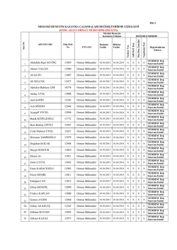 EK 1 - Orman Mühendisleri Odası