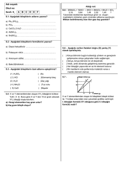 Adı soyadı: Okul no: Sınıfı: 9_ A B C D E F b)