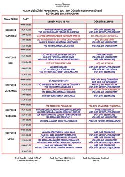 Alman Dili Eğitimi Anabilim Dalı - Buca Eğitim Fak&uuml;ltesi