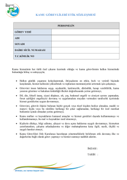 KAMU G&Ouml;REVLİLERİ ETİK S&Ouml;ZLEŞMESİ