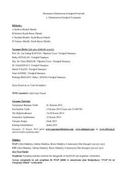 Marmaris Uluslararası Fotoğraf Festivali 1. Uluslararası