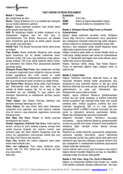 Taşıt Kredisi - T&uuml;rkiye İş Bankası