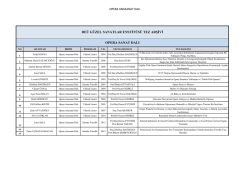 DE&Uuml; G&Uuml;ZEL SANATLAR ENSTİT&Uuml;S&Uuml; TEZ ARŞİVİ OPERA SANAT