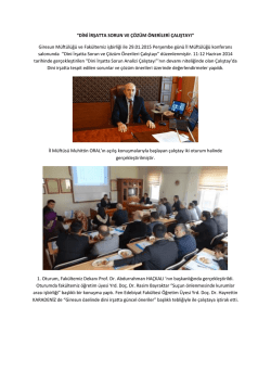 “DİNİ İRŞATTA SORUN VE ÇÖZÜM ÖNERİLERİ ÇALIŞTAYI