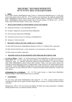 30.01.2015 M1,N1 ŞARTNAME - Makina ve Kimya End&uuml;strisi Kurumu