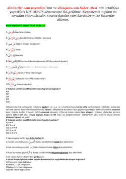 dinitestler.com yayınları`nın ve diniajans.com haber sitesi`nin