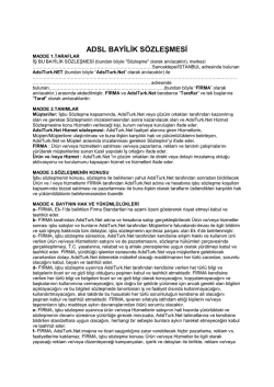 AdslTurk Bayilik S&ouml;zleşmesi