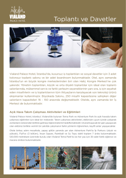 Toplantı ve Davetler - Vialand Palace Hotel